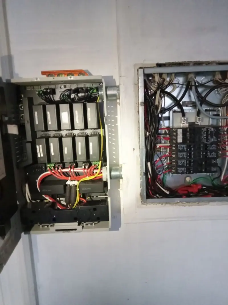 Electrical panel upgrade completed for Security Camera Wiring in Leitchfield